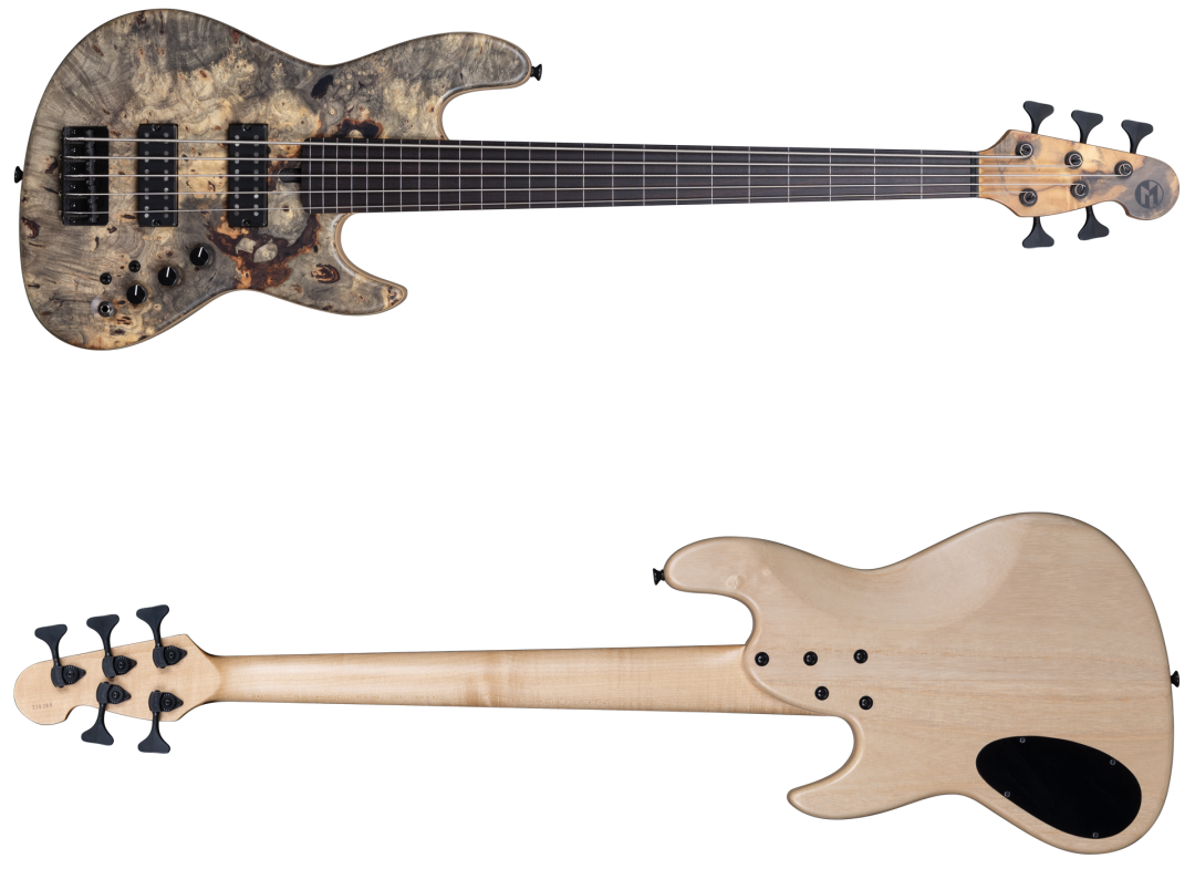 Maruszczyk Instruments Elwood L 5p Buckeye Burl Fretless